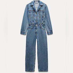 Zara Women’s Long Denim Jumpsuit